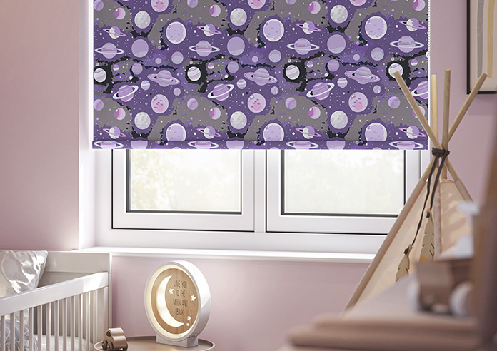 Interstellar, Violet Cosmos - Twist&Fit Roller Blind - Image 5